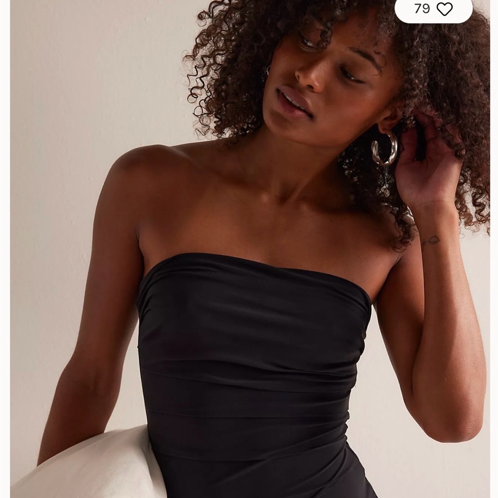 Agolde Black Strapless Top